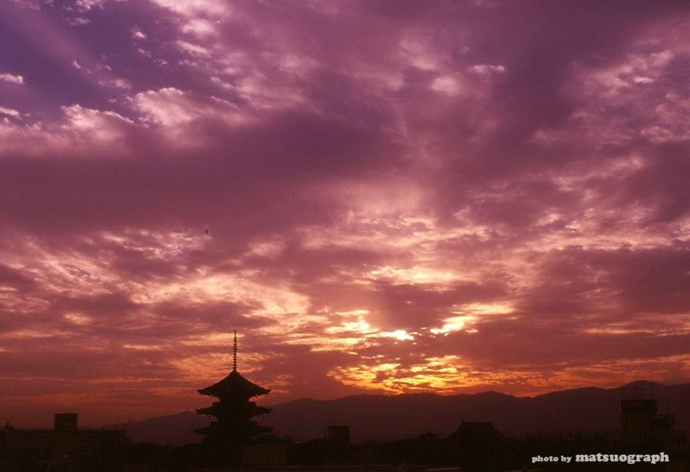東寺夕焼